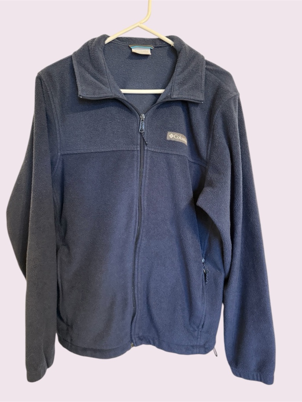 Columbia Medium Navy Steens Mountain Full Zip Fleece Jacket, Good Conditionl